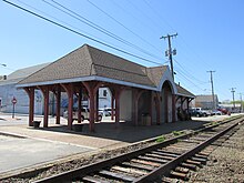 1985-built Wareham station in 2013. Wareham Station, Wareham MA.jpg