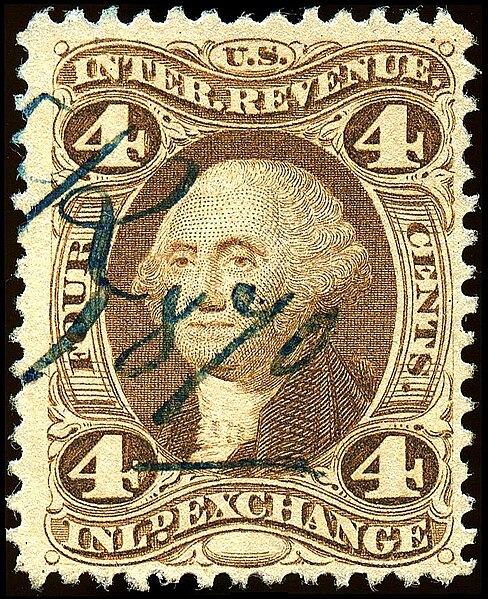 File:Washington Revenue stamp 4c 1862 issue.jpg