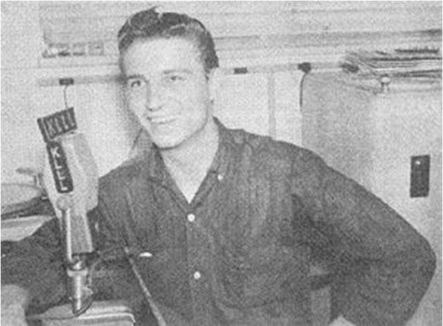Jennings during a broadcast of his show on KLLL in 1958