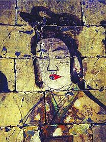 A Chinese woman, fresco from a Western Han (202 BC – 9 AD) tomb of Xi'an (ancient Chang'an), Shaanxi province