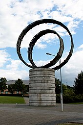 James Whale memorial sculpture (2001) by Charles Hadcock, in Dudley, England Whale sculpture.JPG