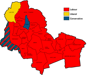 Map of the results of the 1980 Wigan council election. Wigan80.png