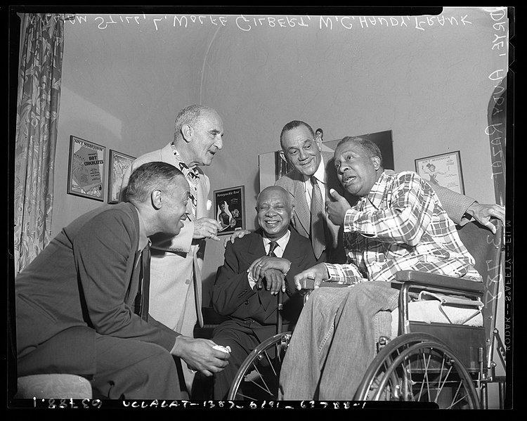 File:William Grant Still, L. Wolfe Gilbert, W. C. Handy, Frank Drye and Andy Razaf 1954.jpg