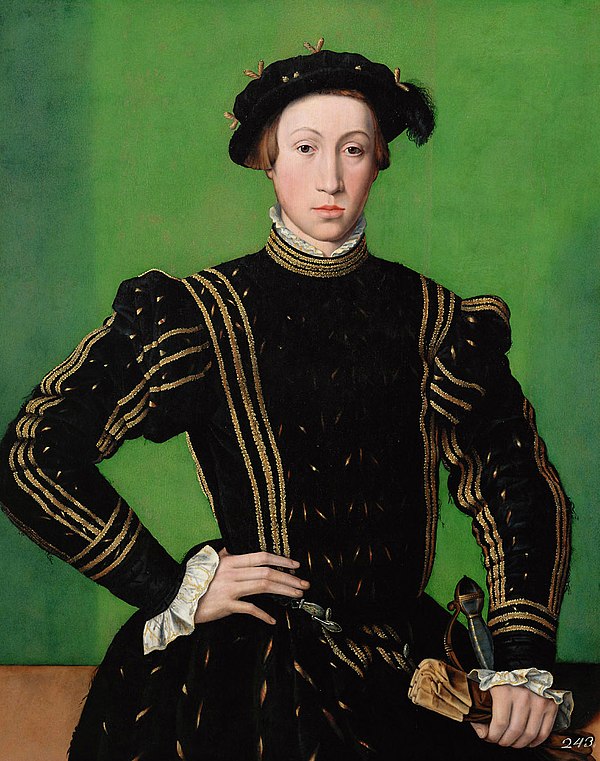 Archduke Maximilian, portrait by William Scrots, about 1544