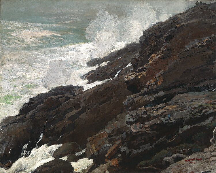 File:Winslow Homer - High Cliff, Coast of Maine (1894).jpg