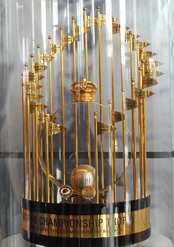 The 1969 Commissioner's Trophy on display at Citi Field in 2010