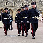 Soldiers of the Worcestershire and Sherwood Foresters Regiment in No.1 dress