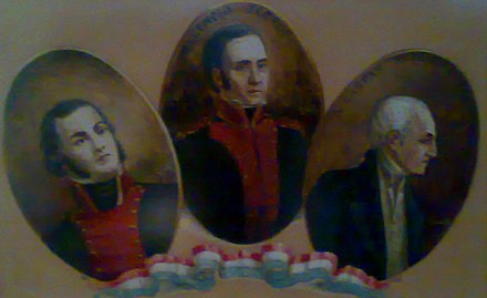 Independence leaders Caballero, Yegros, Francia