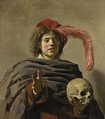 Pria muda dengan Tengkorak, Frans Hals, Galeri Nasional, London.jpg