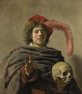 <i>Young Man with a Skull</i> Painting by Frans Hals