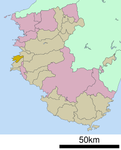 Yura okulunun Wakayama Prefecture şehrindeki konumu