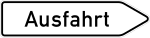 Zeichen 333.1-20 - Ausfahrt von anderen Straßen außerhalb der Autobahn, in Weiß (in Verbindung mit Zeichen 332.1-20), 500 x 2000, StVO 2017.svg