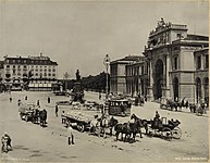 Bahnhofplatz um 1900