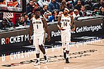 New Orleans Pelicans players Zion Williamson and Brandon Ingram Zion Williamson and Brandon Ingram (49487799403).jpg
