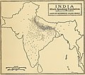 "Hindi Speaking Population" India map in 1919 with the McMahon Treaty border detail, from- Foreign Missions Year Book of North America 1920 (Covering the year 1919) - (IA foreignmissionsy01fore) (page 111 crop).jpg