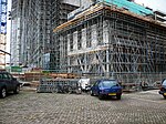 Steiger-opbouw bij OBA-bibliotheek - Oosterdok, Amsterdam (foto van Fons Heijnsbroek, 2007).