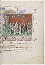 Miniatuur voor Bestand:Œuvres poétiques de Guillaume de Machaut - BNF Fr1586 f51.jpg