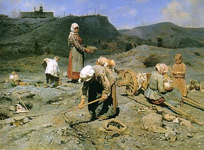 Yeldcelara gan wawik poke jovleyena kawoda (Сбор угля бедными на отработанной шахте, 1894)