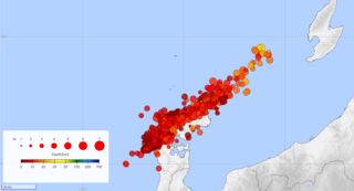 <span class="mw-page-title-main">Earthquake swarm</span> Series of localized seismic events within a short time period