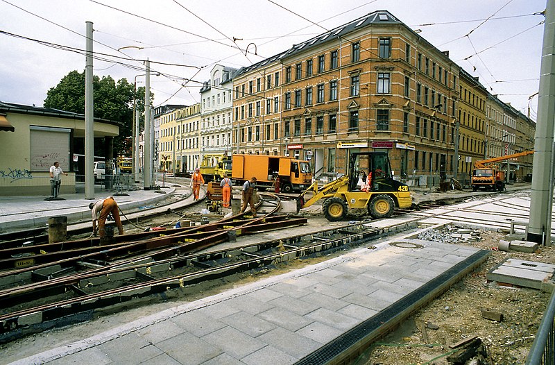 File:12b Kreuzung Bose-, Leipziger Straße, im Bau.jpg