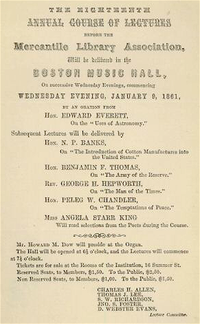 1861 lecture series 1861 MercantileLibraryAssoc BostonMusicHall.png
