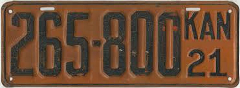 File:1921 Kansas license plate.jpg