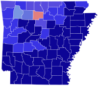 1934 Arkansas gubernatorial election results map by county.svg