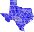 1960 Texas gubernatorial election results map by county.svg