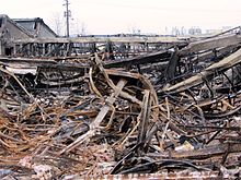 Remains of the factory after the fire 20120108 35 Westclox Factory Fire, Peru, Illinois.jpg