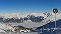 Paradiski La Plagne Piste rochette - Blick Richtung Plagne Centre