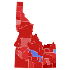 2022 Idaho Secretary of State election results map by county.svg