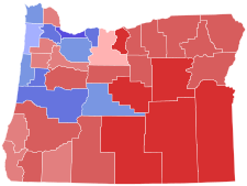 2022 United States Senate election in Oregon results map by county.svg