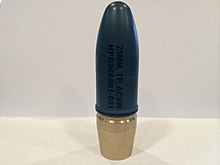 25mm Training Practice projectile. 25mm TP ACSW projectile.jpg