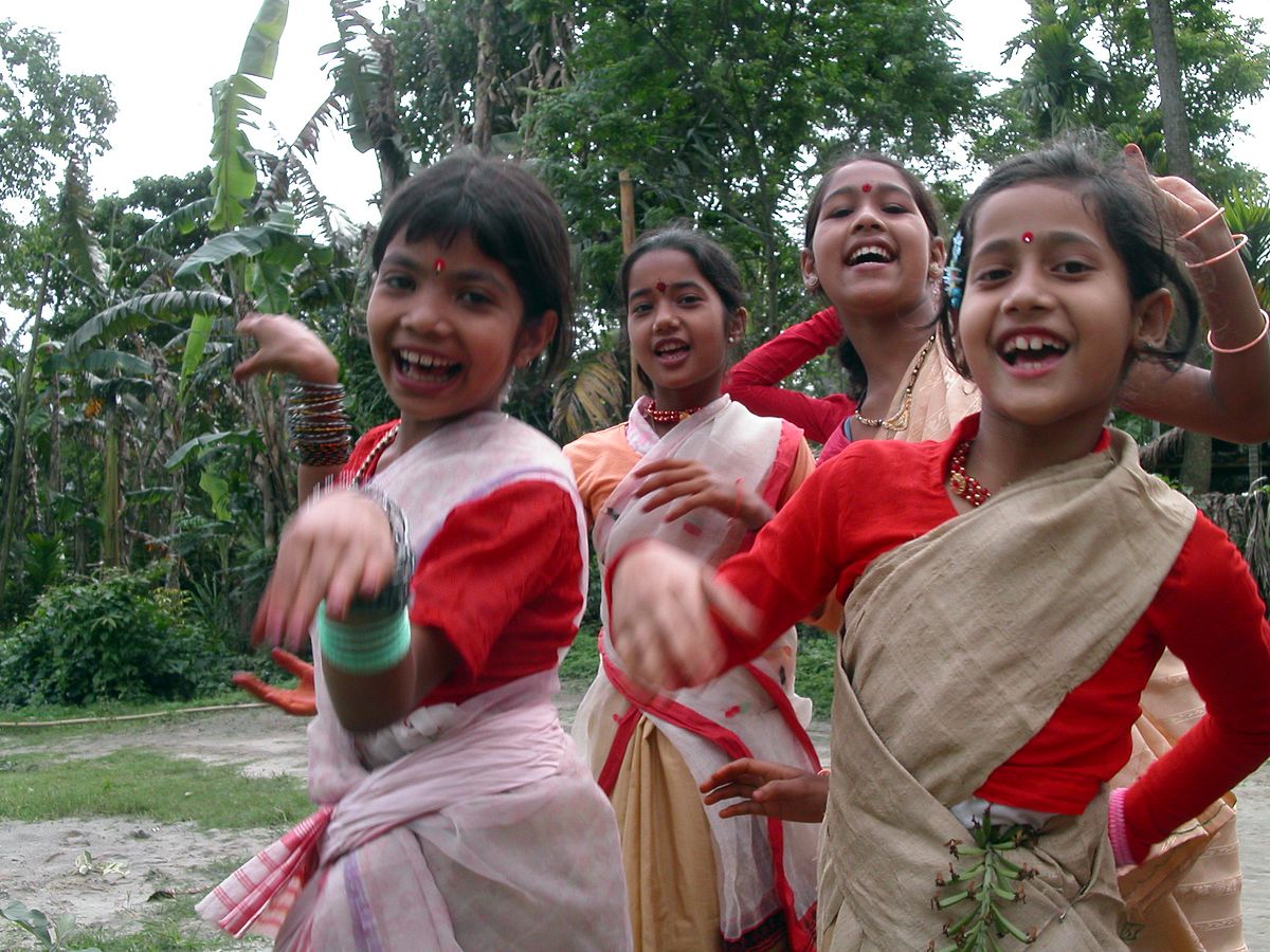 4 girls celebrating Assamese Bihu.jpg