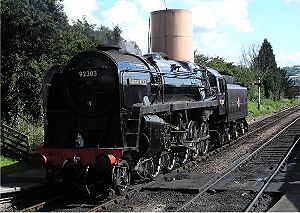 92203 Black Prince on the Gloucestershire Warwickshire Railway on 8 July 2007. 92203 GWSR.jpg