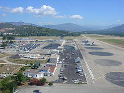 Vista dell'area parcheggio aeromobili
