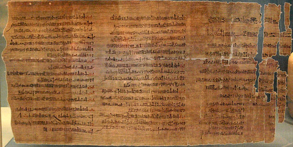 Abbott Papyrus, a record written in hieratic script; it describes an inspection of royal tombs in the Theban Necropolis and is dated to the 16th regna