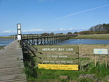 Aberlady Nature Reserve Footbridge that crosses the Peffer Burn. Footbridge to Luffness