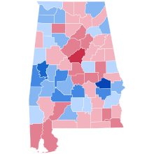 Rezultatele alegerilor prezidențiale din Alabama 1992.svg