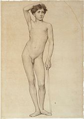 Nude Male Model, academy study
