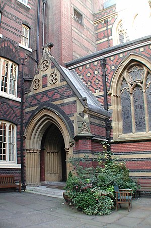 Porch of All Saints, Margaret Street, 1850-59, William Butterfield All Saints, Margaret Street, London W1 - Porch - geograph.org.uk - 1668262.jpg