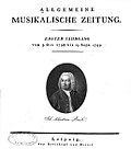 Thumbnail for Allgemeine musikalische Zeitung