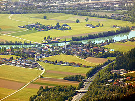 Luchtfoto van de stad