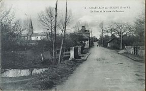Arrivée de Saint-Erblon, avant le pont de la Seiche