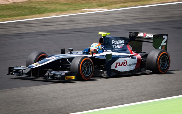 Markelov during GP2 Series race at Silverstone in 2014