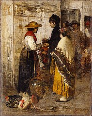 131. Giacomo Favretto, La pollivendola, 1880 ca