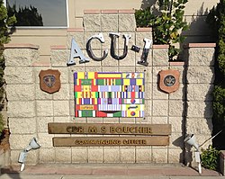 The ACU-1 sign outside its Quarterdeck in March 2013 Assault Craft Unit ONE Medals 2013.jpg