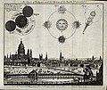 Astronomy; a view of London in 1748, with diagrams of an ecl Wellcome V0024734.jpg