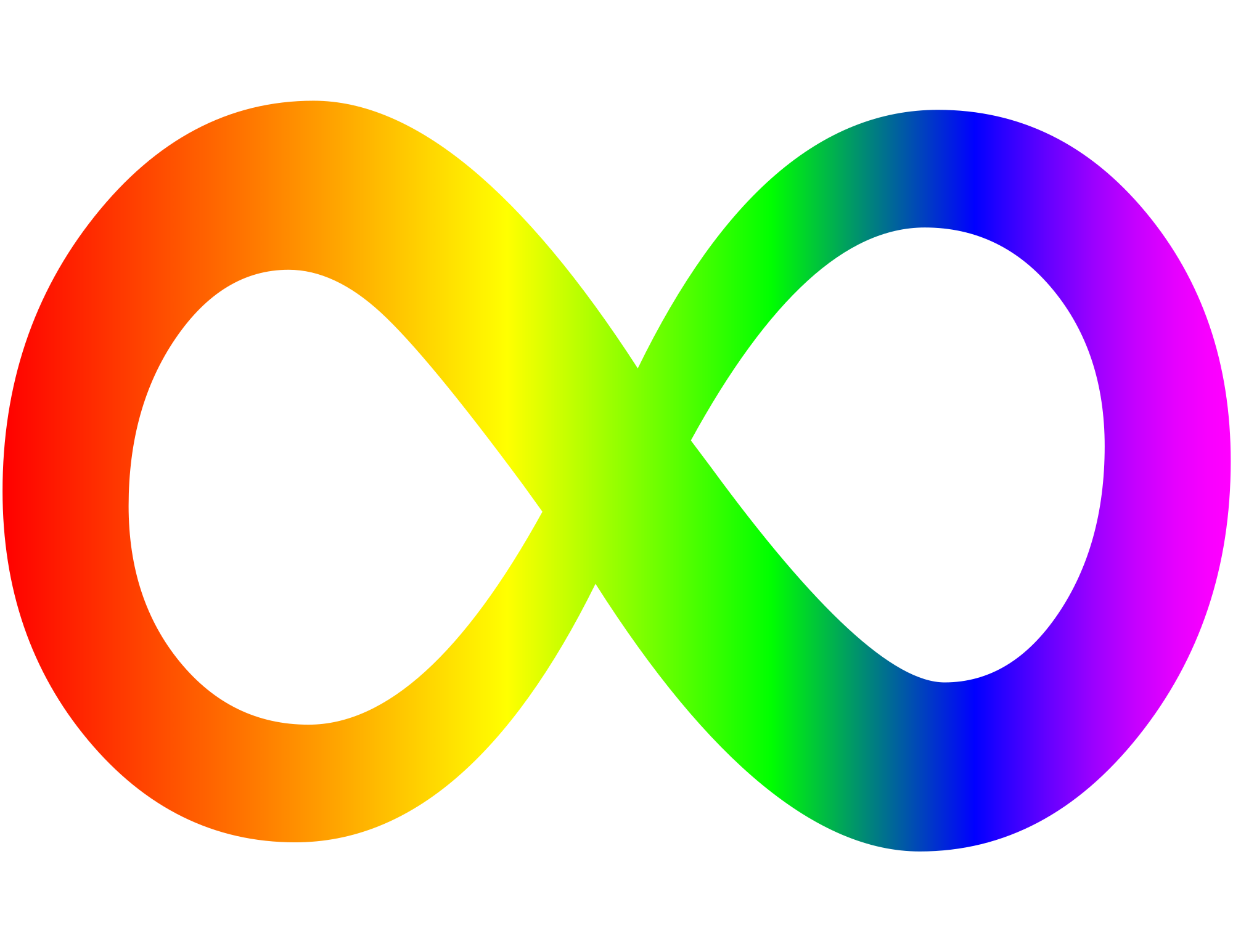 Resultat d'imatges de rainbow infinity symbol and autism