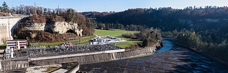 La Sarine à la sortie du barrage.